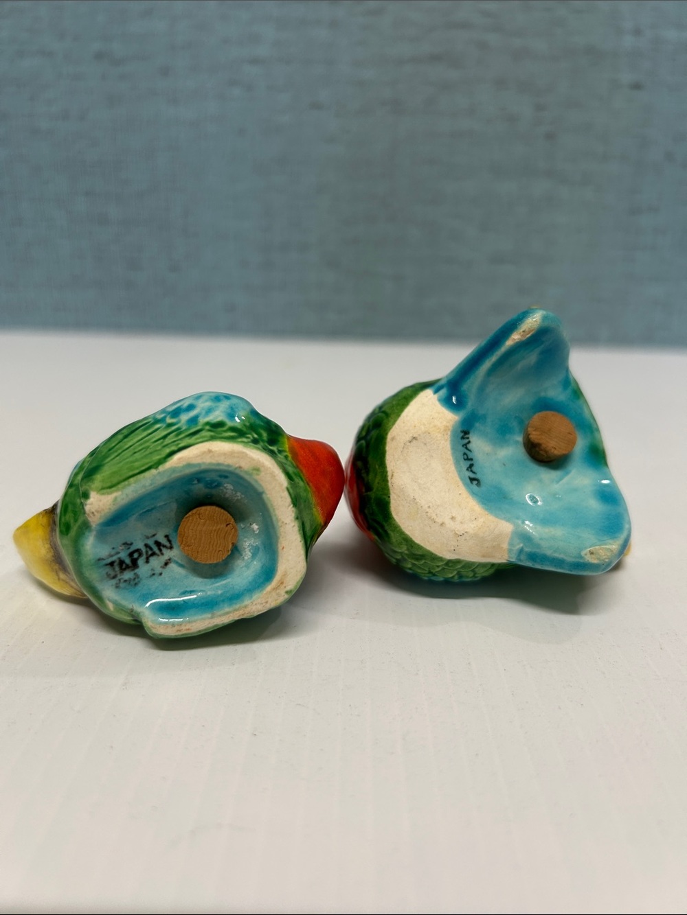 Vintage Japan Whimsical Turkey Salt & Pepper Shakers on Tray - Picture 6 of 9